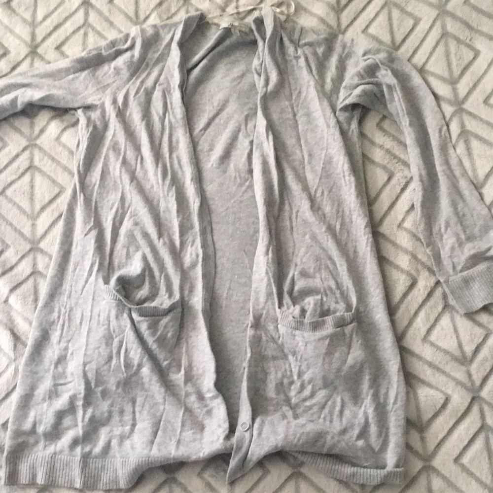 Gray cardigan